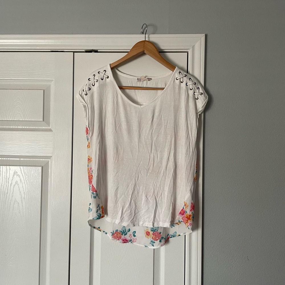 White/Floral Top